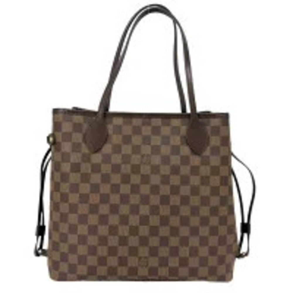 Louis Vuitton Damier Bag Shoulder Neverfull Handbag Cerise Red Tote Red Brown
